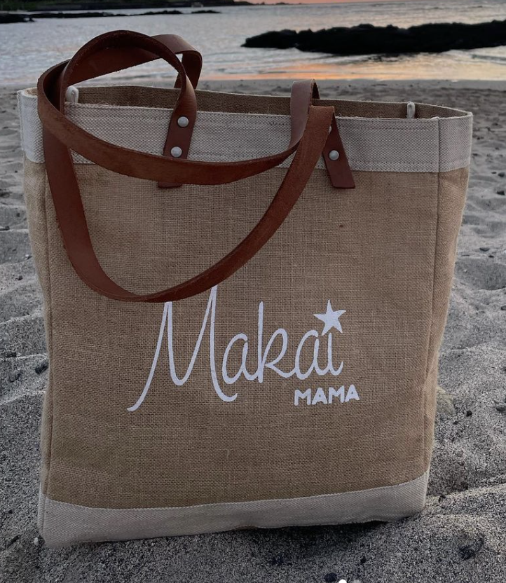 Print Jute Shopper Bag, Beach bags