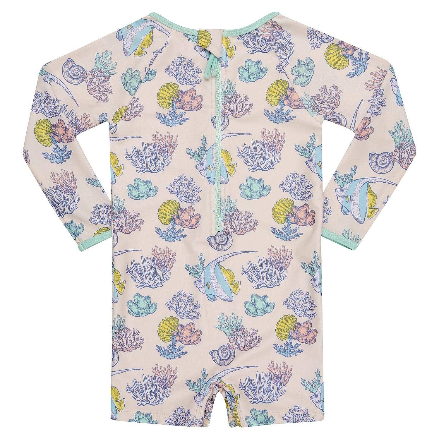 Baby Swimwear | Long-Sleeve Swimsuit in Coral Gardens