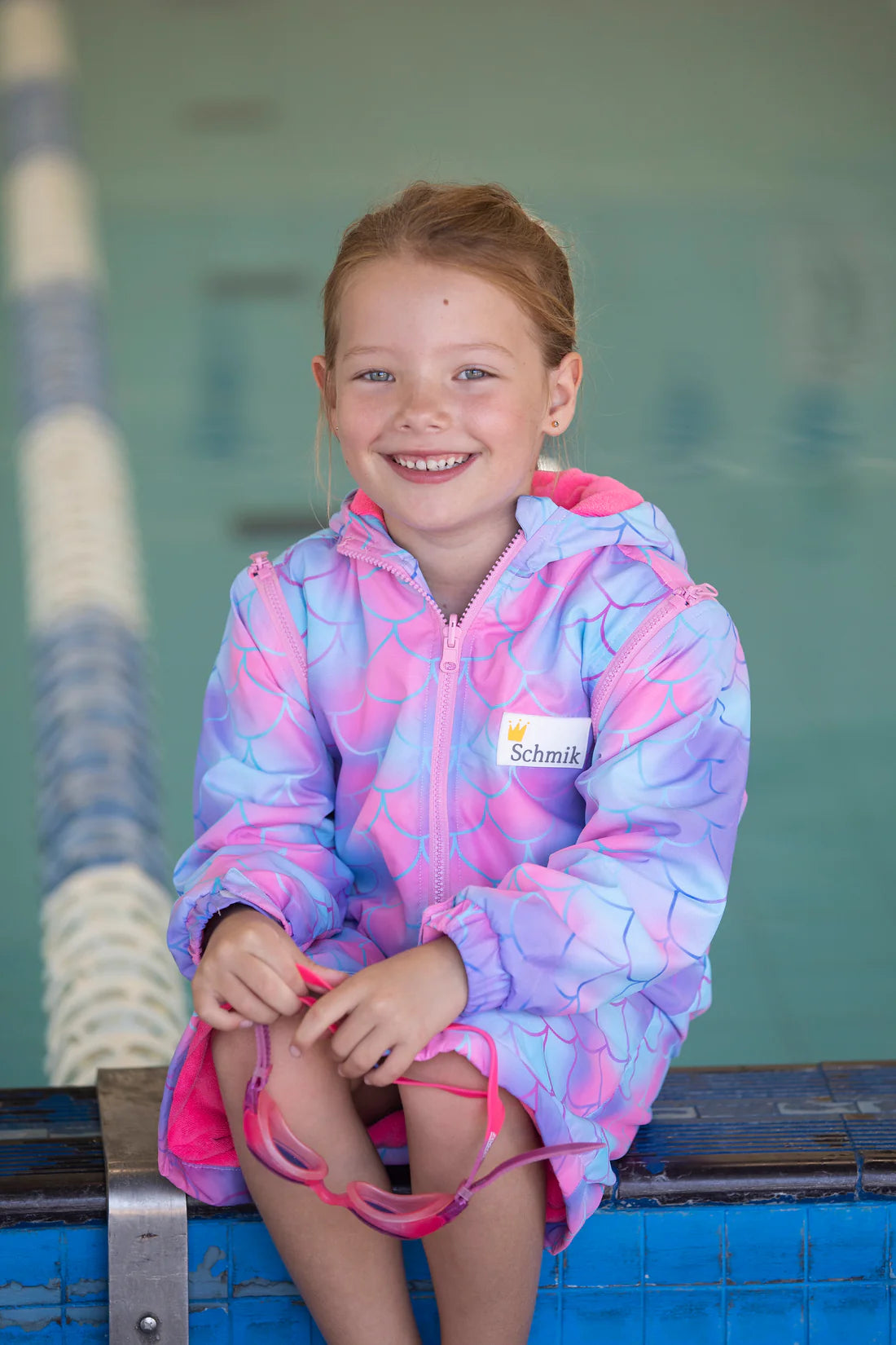 Kid's Schmik Convertible Swim Parka- Mermaid Print – Makai Swim School Kid's Schmik Convertible Swim Parka- Mermaid Print – Makai Swim School