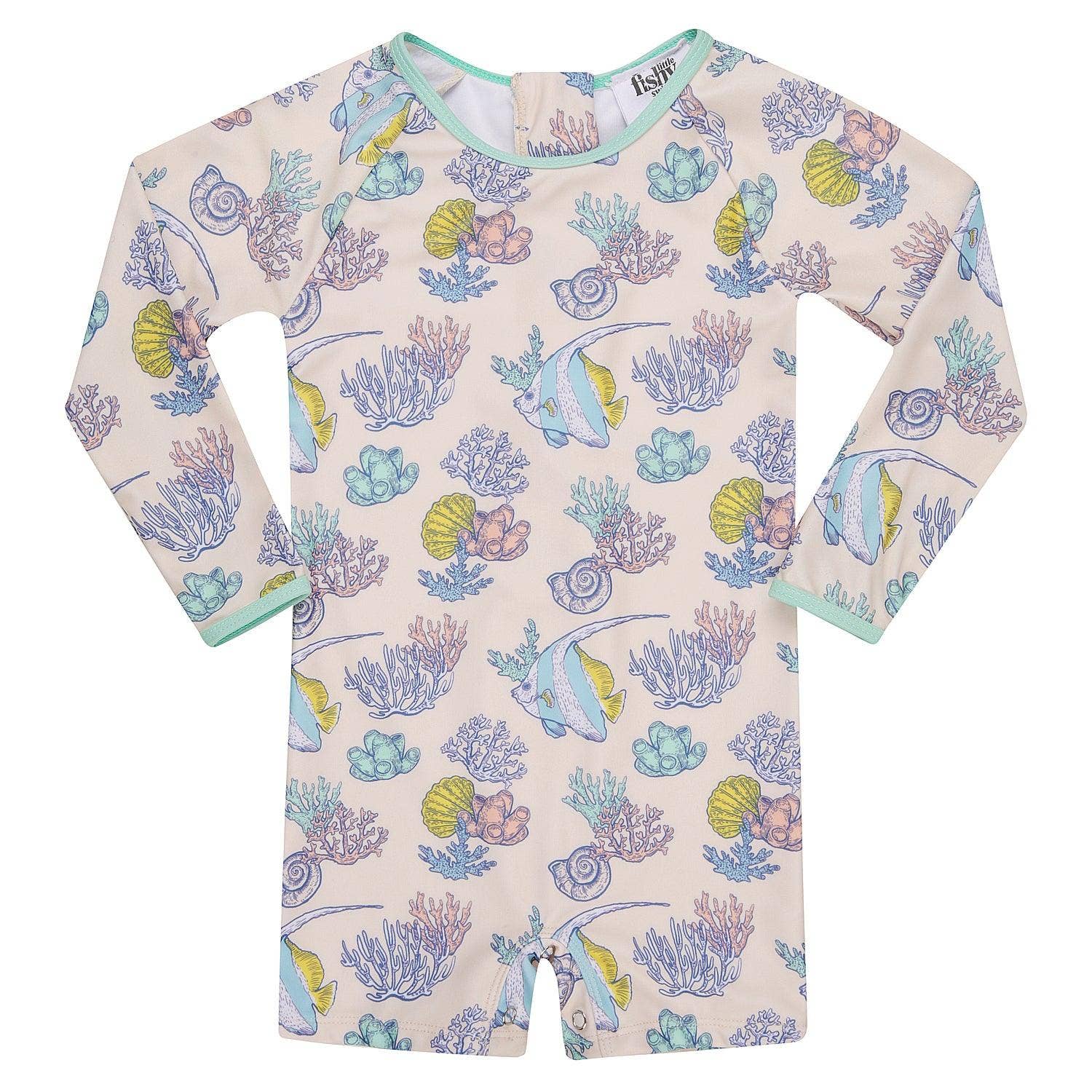 Baby Swimwear | Long-Sleeve Swimsuit in Coral Gardens