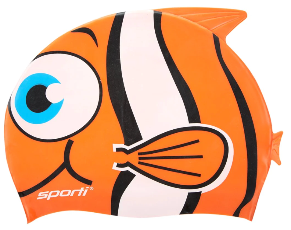 Swim Cap - Orange Clownfish
