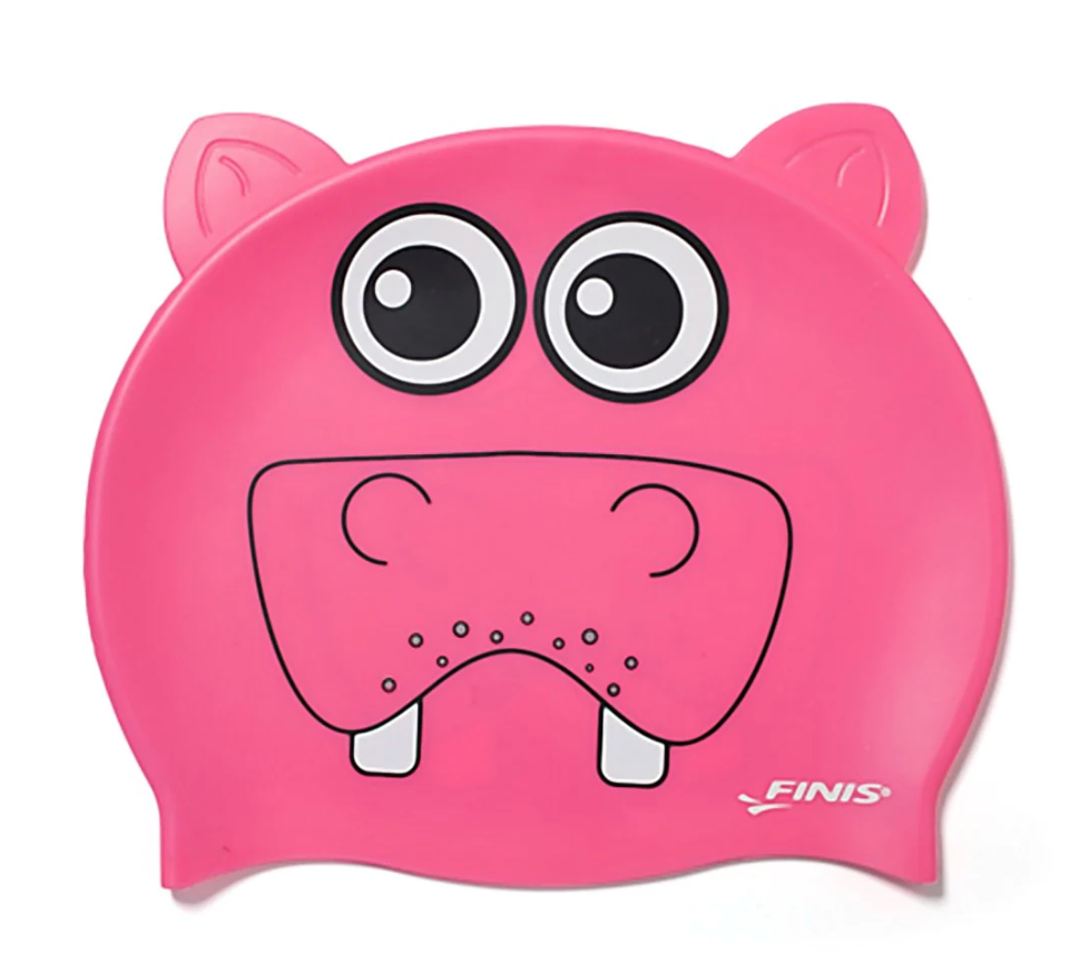 Swim Cap - Pink Hippo